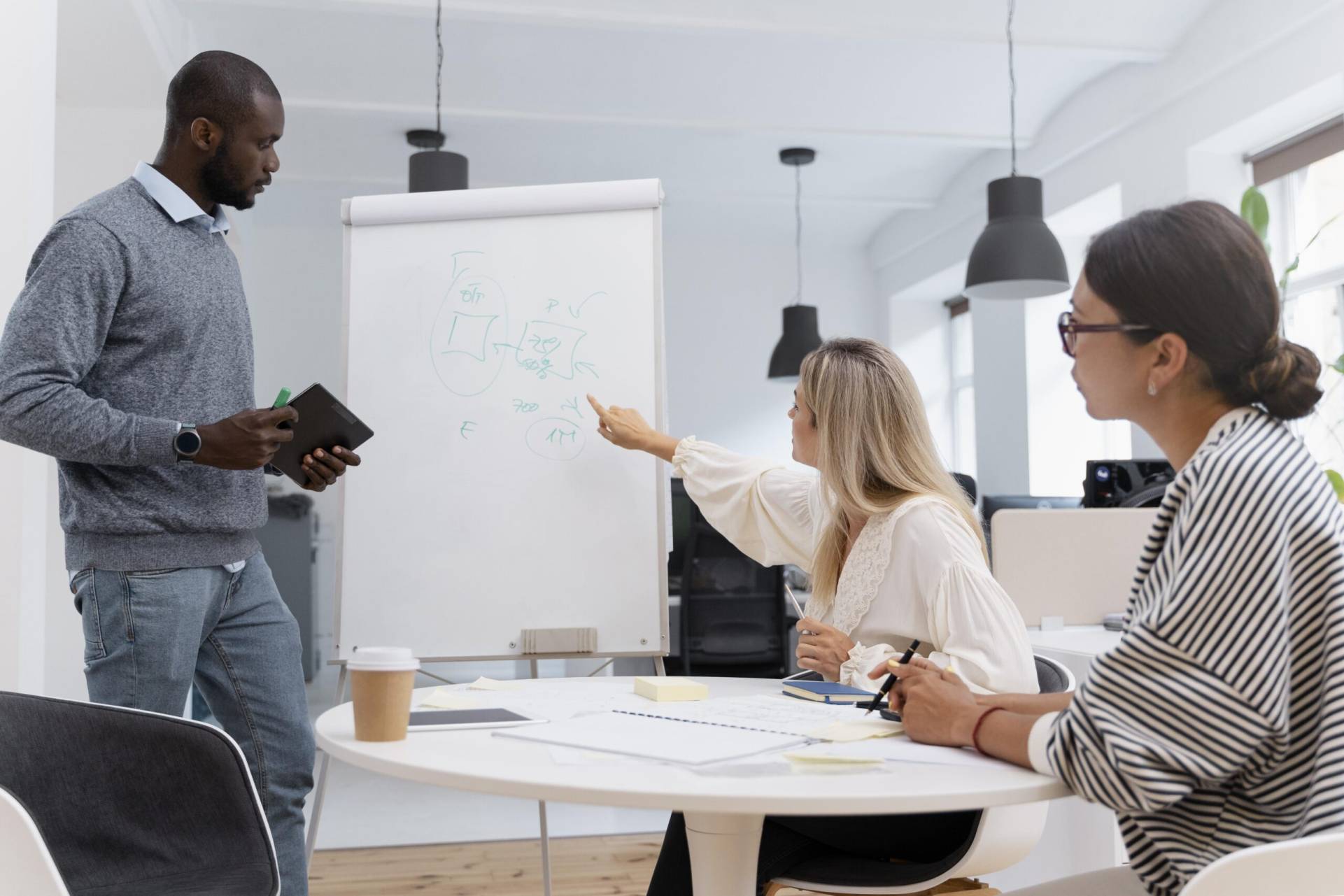 Home Close Up Young Colleagues Having Meeting 1 Scaled
